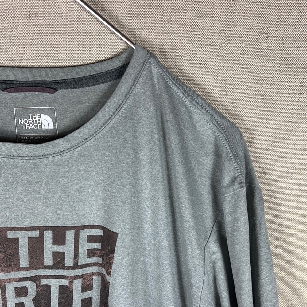 The North Face Gray Blue Short Sleeve Tee Casual Crew Neck XXL - Picture 4 of 10